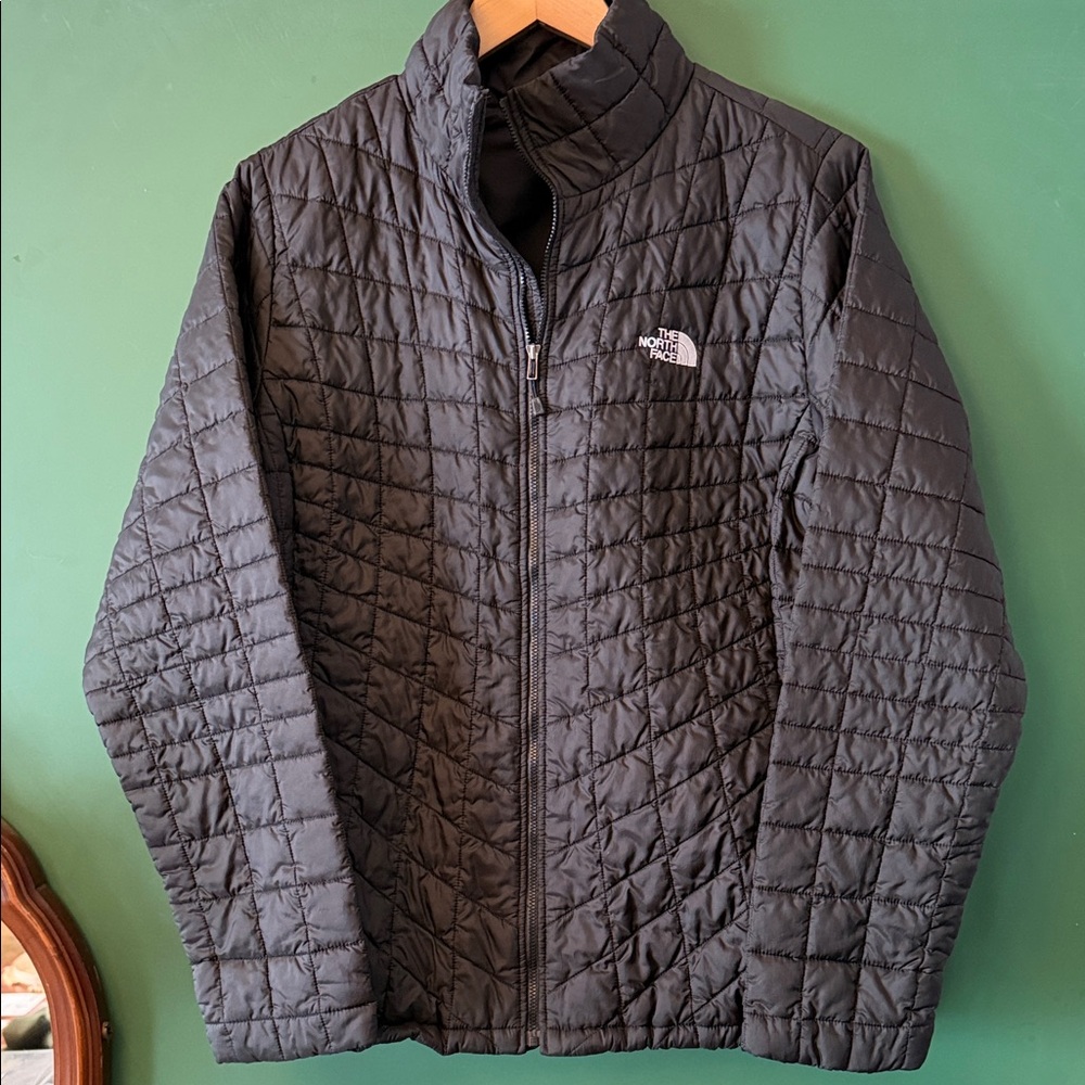 The North Face Thermoball Womens XL Black Quilted Puffer Jacket Outdoors Hiking